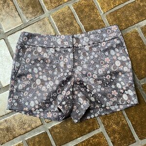 NWT Ann Taylor Purple Jacquard Floral Shorts
